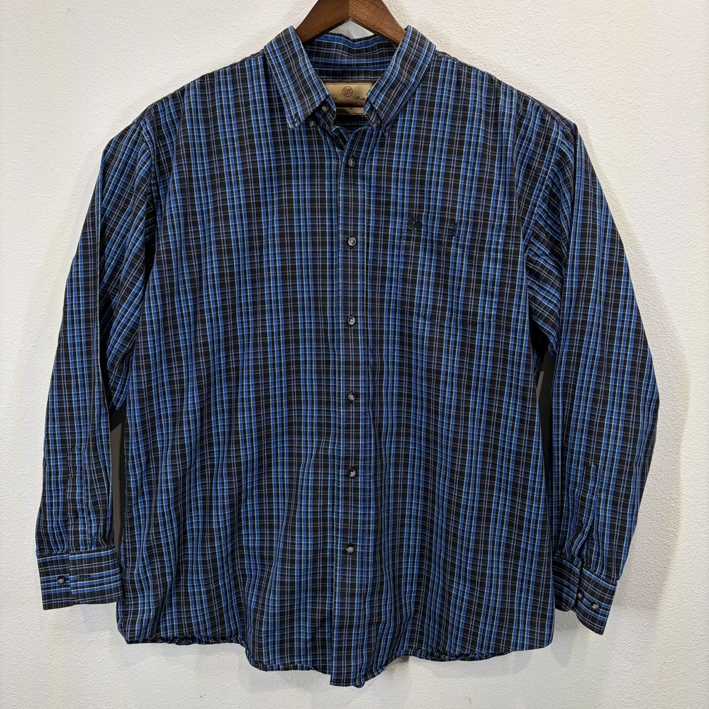 Wrangler Western Shirt Mens Blue Plaid Button Down - 3XL?